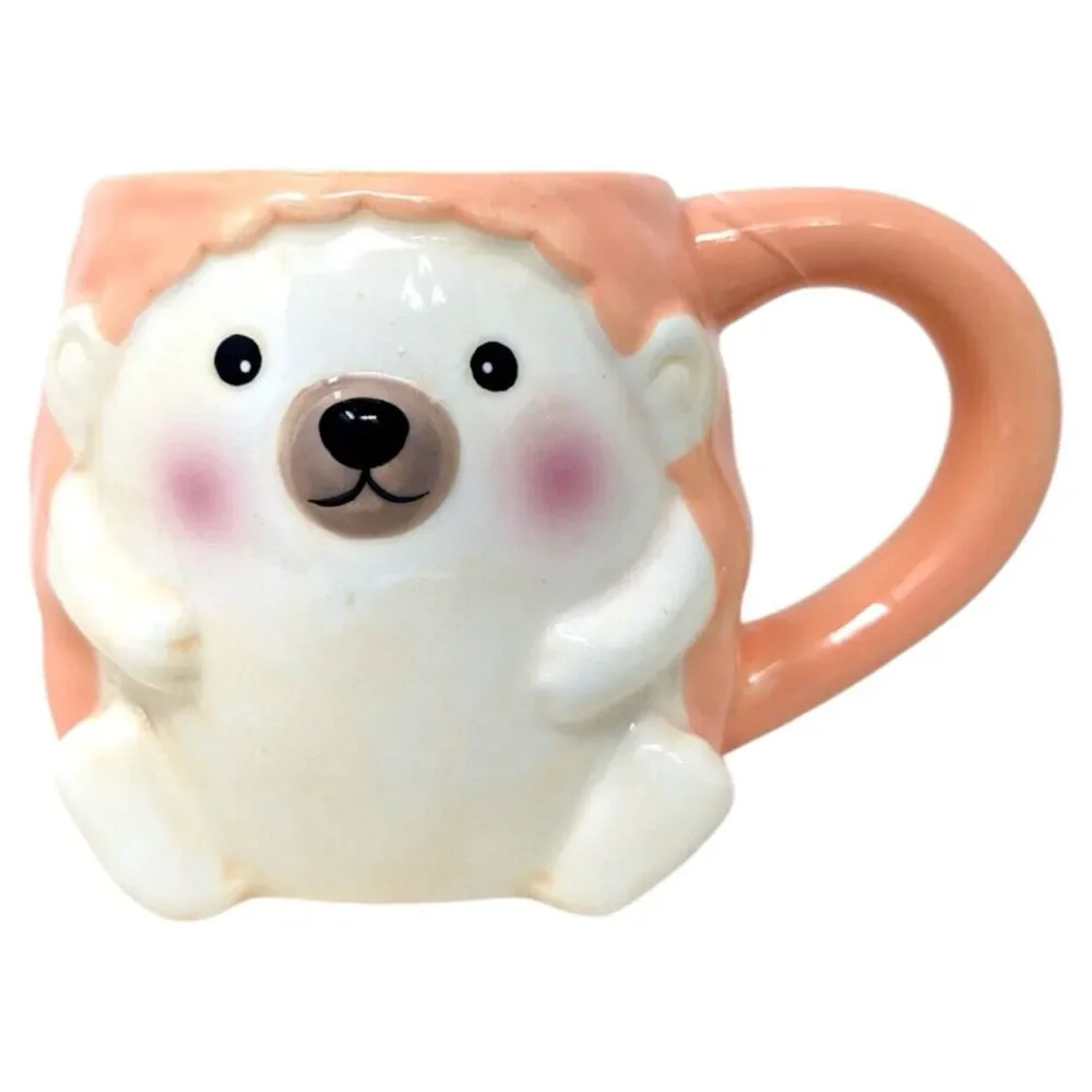 HEDGEHOG Modern Expressions 3D Mug Cup 16 oz + STATIONERY Notes Pen Gift Set